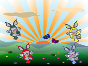 scratch easter bunnies