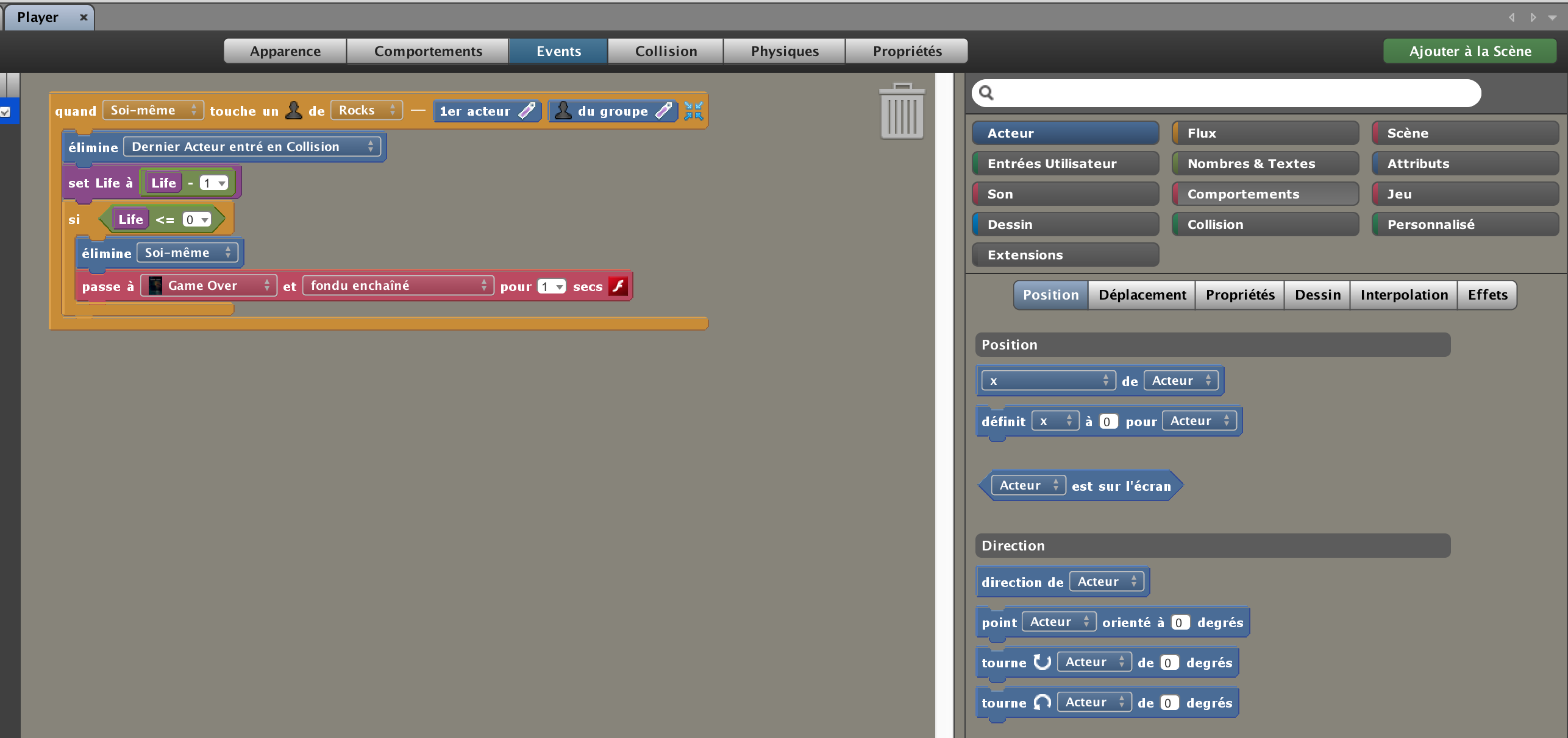 Stage informatique