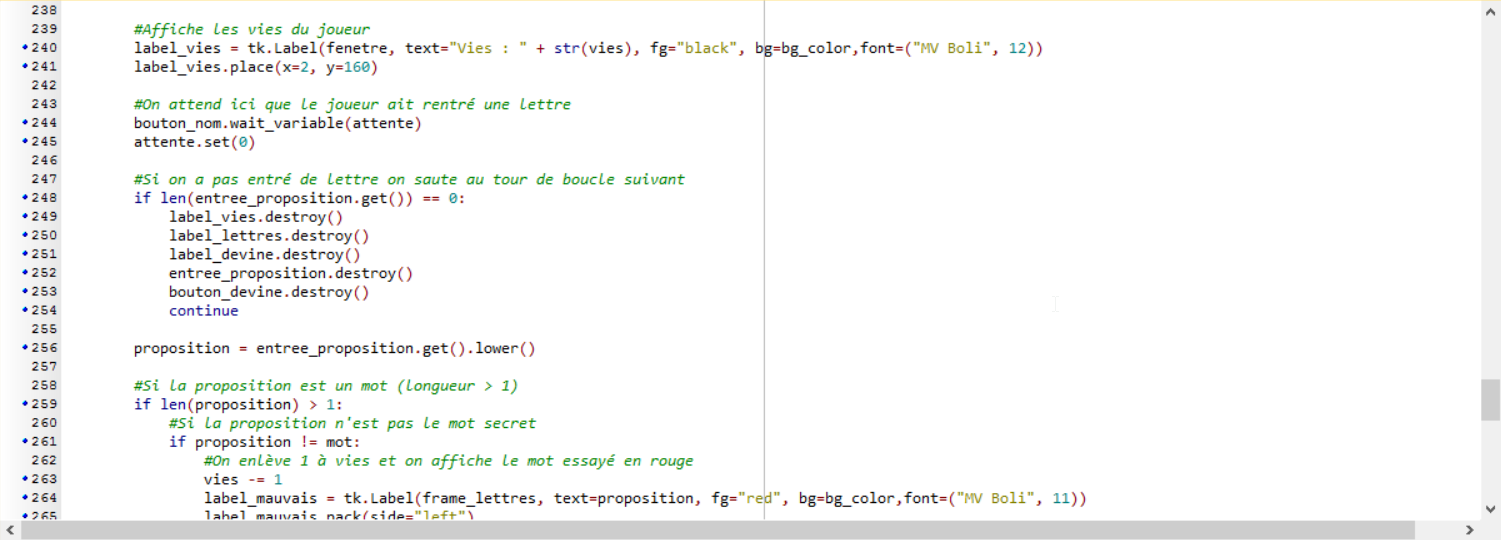 Stage Programmation Python Jeu du pendu