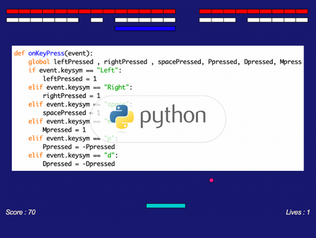 Stage initiation Python Jeu de casse briques