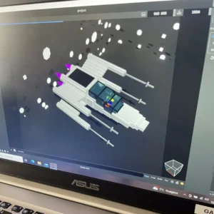 Ateliers numériques pour enfants Vaisseau xwing 3D Magicavoxel