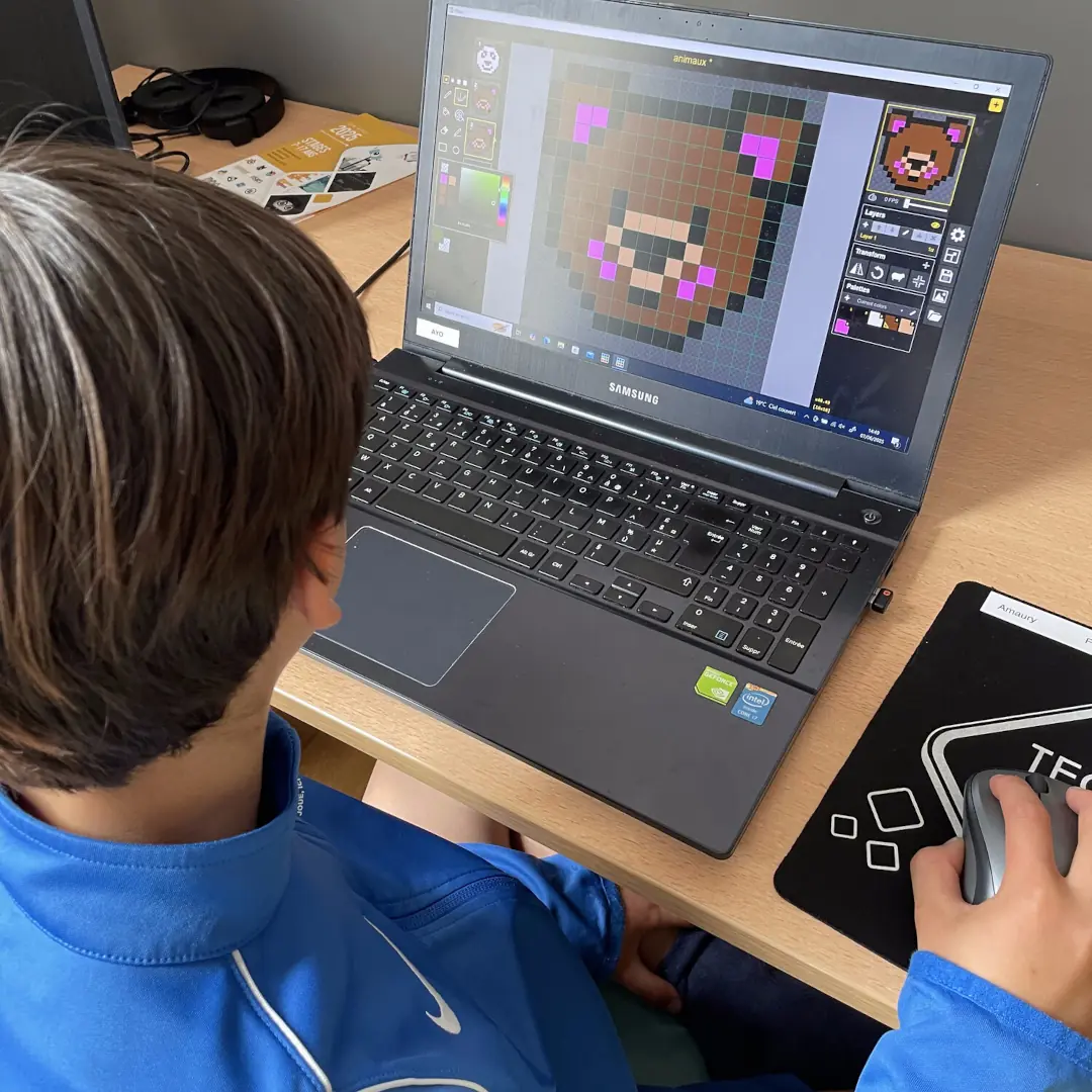 Introduction pixel art avec Piskel sur ordinateur