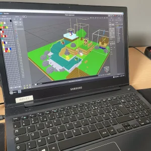 Diorama en voxels animaux ferme Magicavoxel