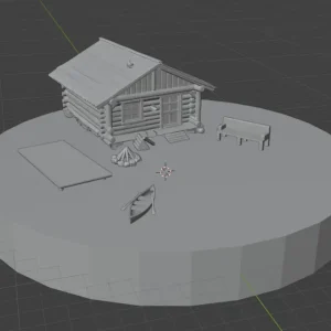 Modélisation 3D diorama thème nature