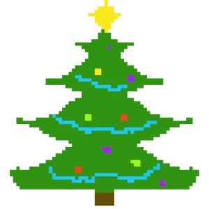 Sapin de Noël en pixel art