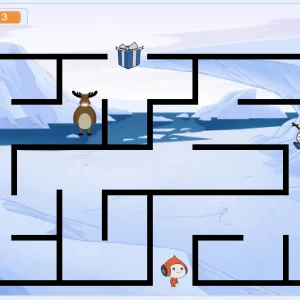Scratch Jeu labyrinthe Noël